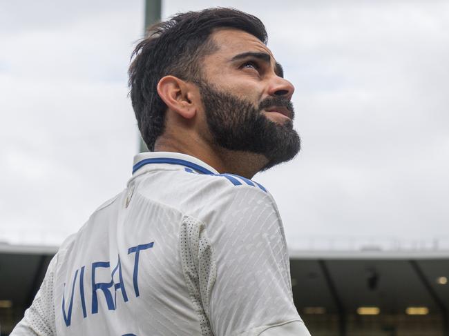 SYDNEY, AUSTRALIA - JANUARY 03: Virat Kohli of India before the start of play on day one of the fifth NRMA Insurance Test match of Border Gavaskar trophy between Australia and India at the Sydney Cricket Ground on January 03, 2025 in Sydney, Australia. (Photo by Santanu Banik/Speed Media/Icon Sportswire via Getty Images)