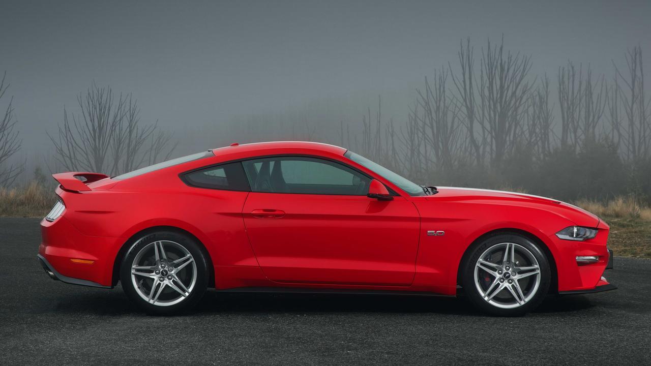 The Mustang’s new loud V8 exhaust note adds to the driving experience. Picture: Supplied.