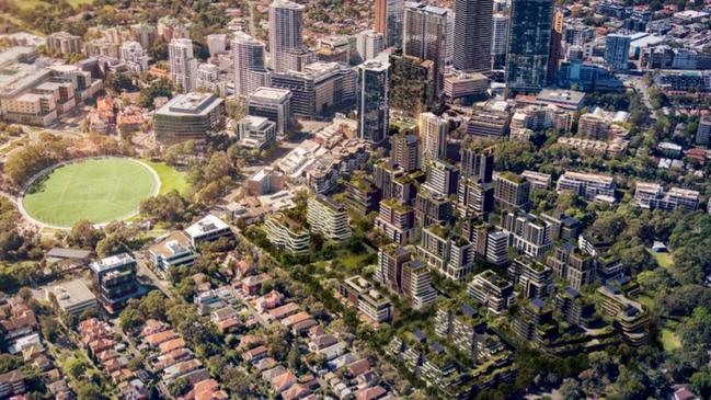 A concept plan of the St Leonards South precinct.