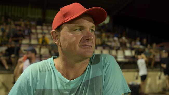 Spectator Jason Nibbs at the opening game of the NTFL 22/23 season. Picture: (A)manda Parkinson