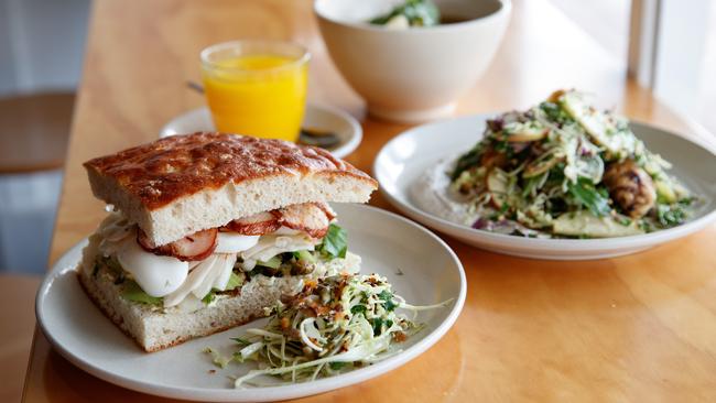 A brunch spread at Pickle in the Middle. Picture: Matt Turner