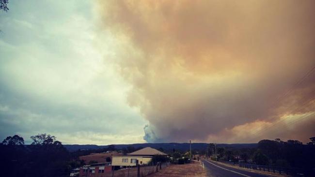 Smoke from Gospers mountain fire. Picture: Instagram.