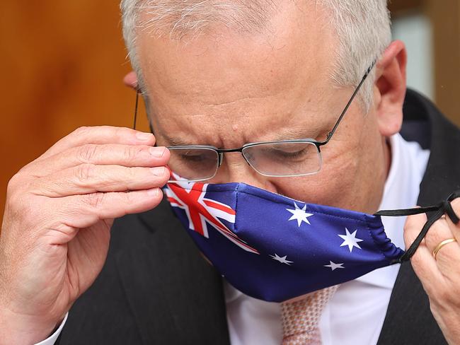 CANBERRA, AUSTRALIANewsWire Photos JANUARY 13, 2021: Prime Minister Scott Morrison spoke to the media during a press conference held at Parliament House in Canberra.Picture: NCA NewsWire / Gary Ramage