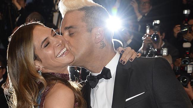 Robbie Williams and Ayda Field at The Sea Of Trees premiere during the 68th annual Cannes Film Festival on May 16, 2015. Picture: Pascal Le Segretain/Getty Images