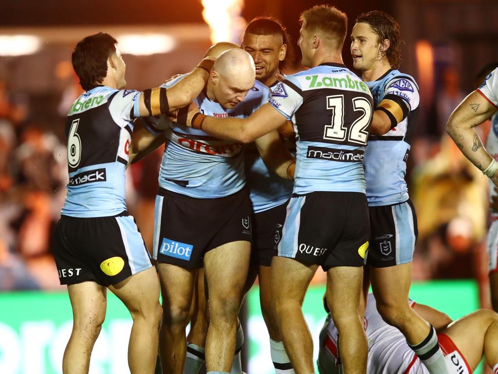 The Sharks have had an easy run up until now but that is set to change. Photo: NRL Photos / Brett Costello