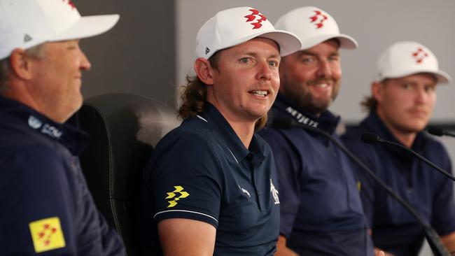 Team Ripper, Matt Jones, Cameron Smith, Marc Leishman and Jed Morgan in Adelaide. (Photo by Sarah Reed/Getty Images)