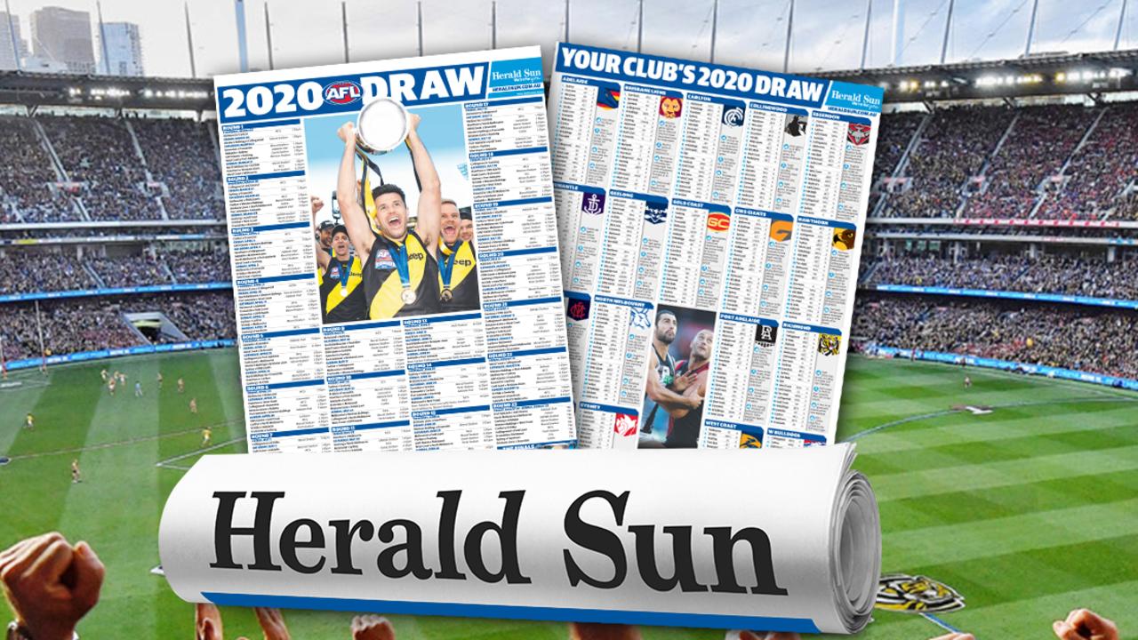 AFL Fixture 2020: Download your club draw poster and fixture here ...