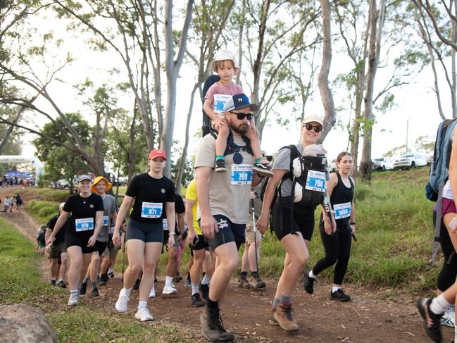 Hikers set off on the 10km hike.The Base Services, Hike for Homeless held at Jubilee Park. October 19th, 2024