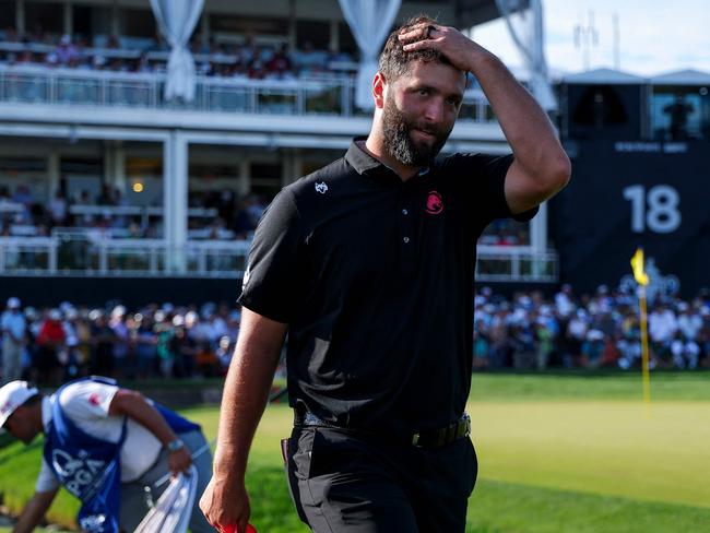 Jon Rahm was momentarily on the charge. Picture: Kevin C. Cox/Getty Images