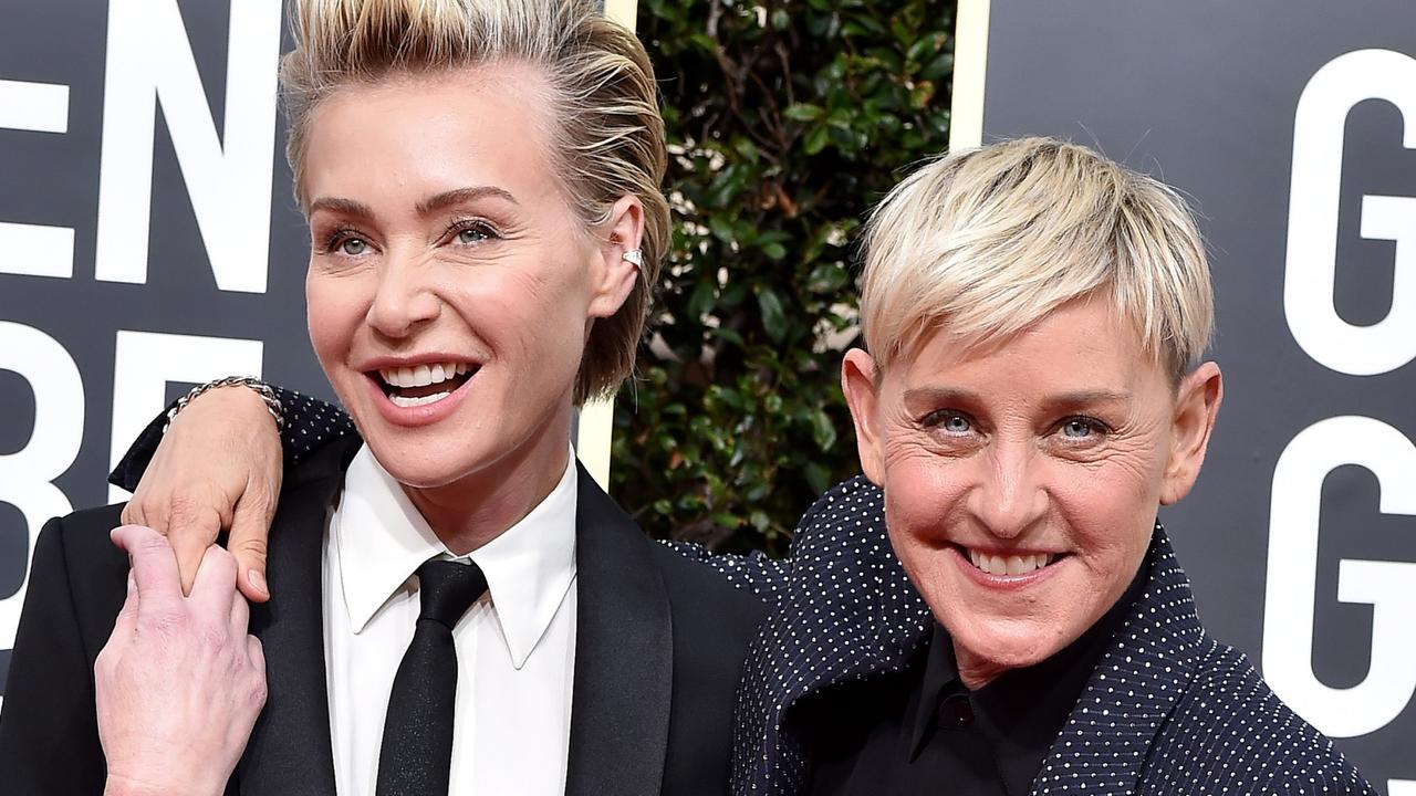 Ellen DeGeneres has addressed fans while recovering at home with Portia. Picture: Getty Images.