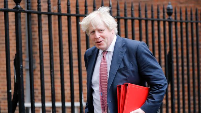 Boris Johnson leaves 10 Downing Street earlier this year. Picture: AFP.