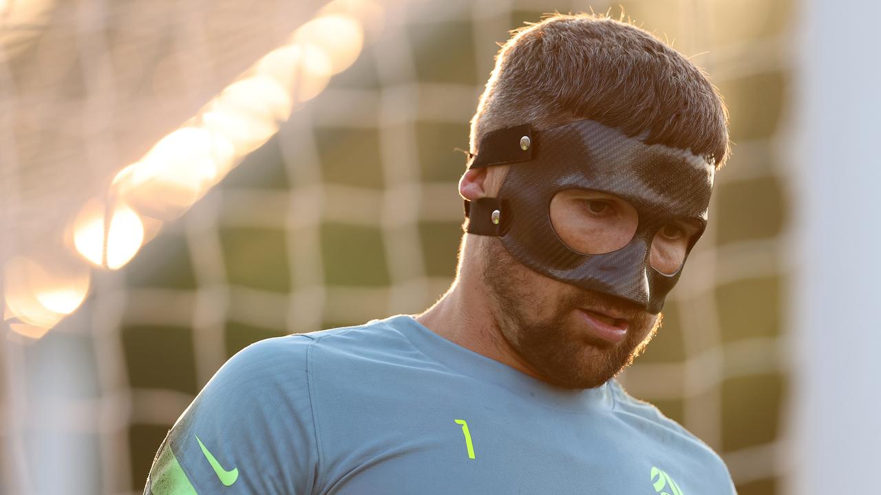 Despite being fit to play, Socceroos skipper Mat Ryan isn’t guaranteed to start against India. (Photo by Robert Cianflone/Getty Images)