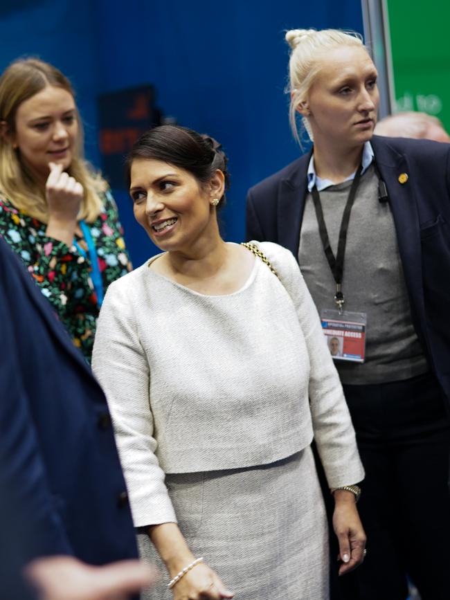 Priti Patel (C) was an early member of the Referendum Party. Picture: Getty Images.