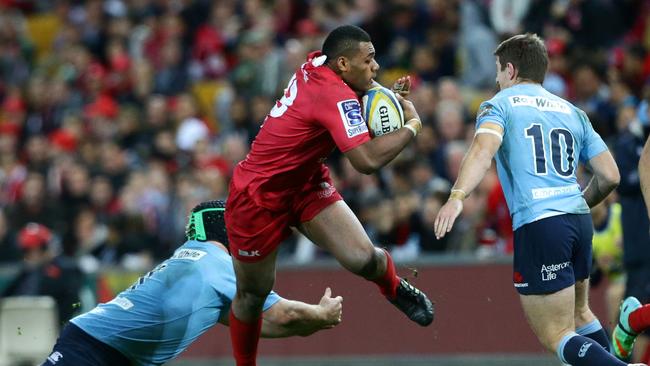 Samu Kerevi of the Reds during the Super Rugby match between the Queensland Reds and the New South Wales Waratahs. Pic Darren England.