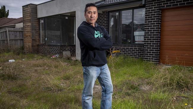 Benson Fong had paid 90 per cent of his contract price by the time he discovered early works hadn’t been signed off by surveyors and authorities. Picture: Jake Nowakowski