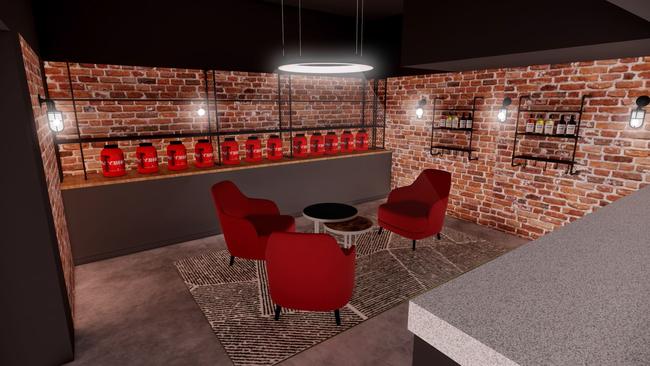 Iron Industry gym concept designs for the former Mars Bar site in Adelaide. Picture: SOKO Design Studio