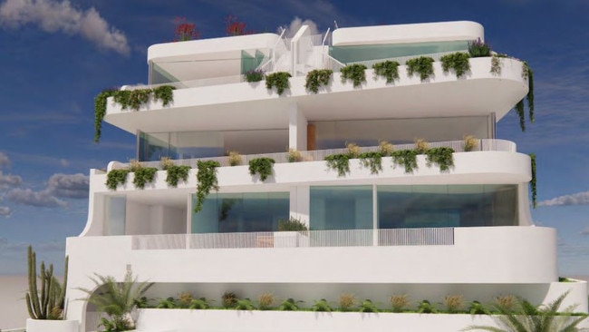 Each of the six units would have access to a private balcony or courtyard.