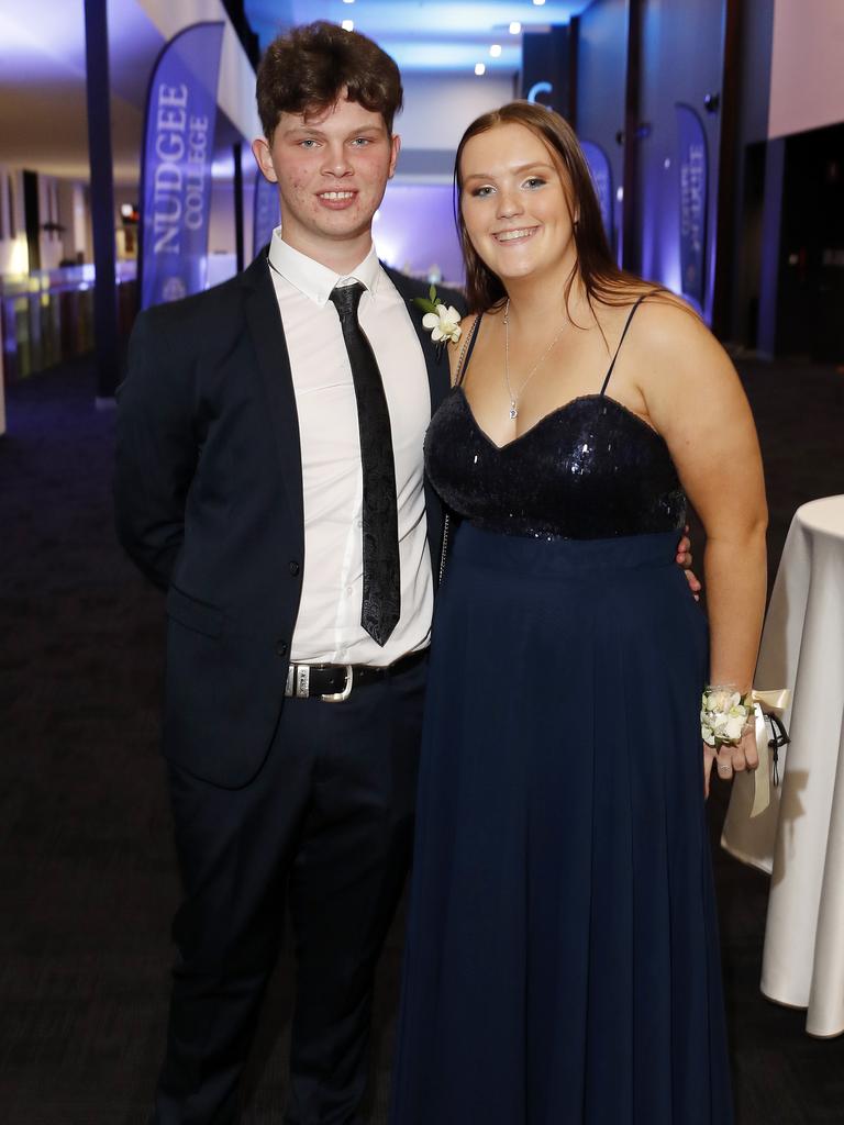 Kobi Roberts and Keeley Coll pictured at the 2021 Nudgee College year 12 formal, Royal International Convention Centre Brisbane 19th of September 2021. (Image/Josh Woning)