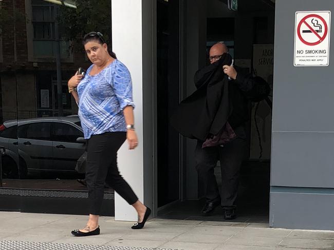 Jason Evans leaving Wyong Local Court with his wife. Picture: supplied