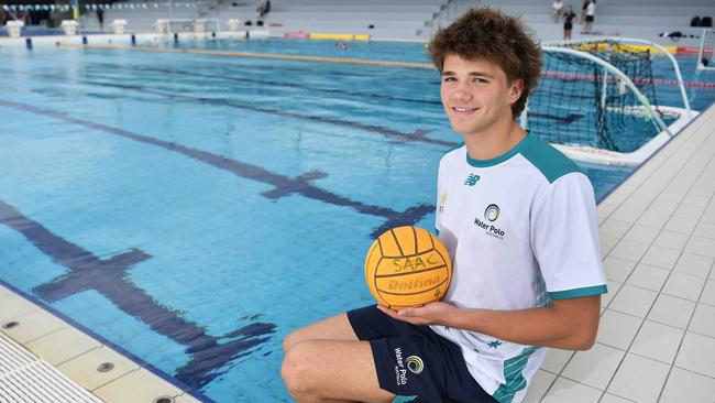 Auguste Korac has been selected in Australian Youth/Cadet water polo squad. Picture: Patrick Woods.