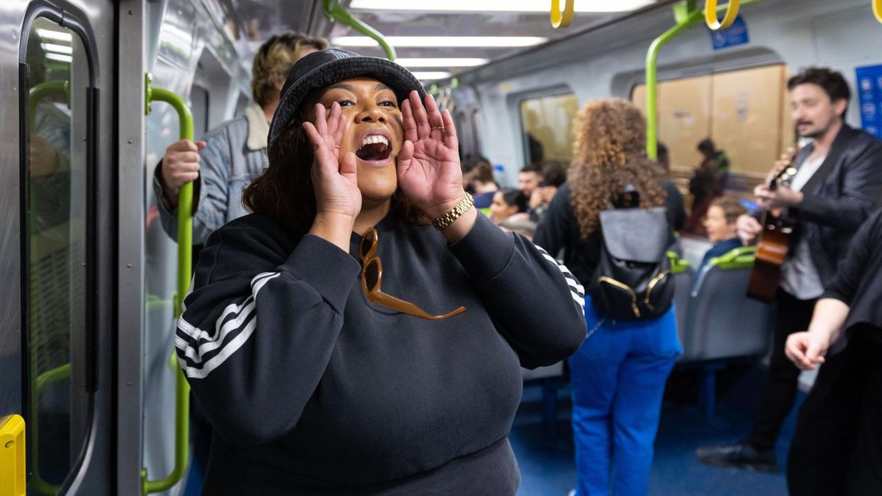 The choir sang "I want it that way" by the Backstreet Boys on the Upfield Line. Picture: @ptv_official / Twitter