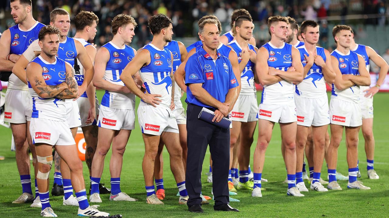 The Kangaroos have made another poor start to the season. (Photo by Sarah Reed/AFL Photos via Getty Images)