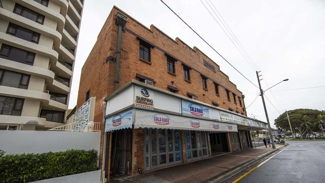 Burleigh local Nikki Archer outside the historic Old Burleigh Theatre Arcade, which they are fighting to save in a Planning and Environment Court case next week. Picture: Nigel Hallett