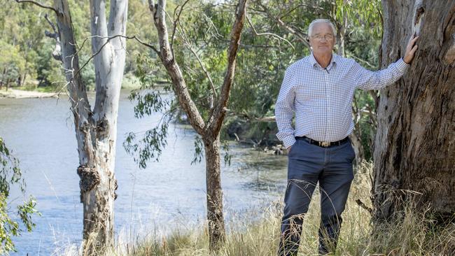 Damian Drum on the bank of the Goulburn River at Shepparton. He is retiring this year after two terms in Canberra: Picture: Zoe Phillips