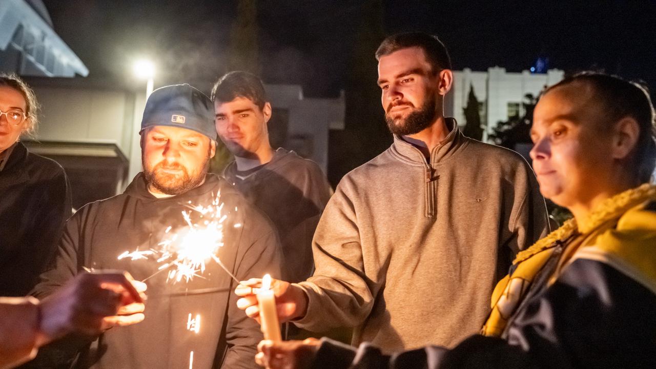 Toowoomba Together hosting the Domestic Violence candle vigil in the Empire Theatre garden. More than 200 people attended the ceremony. Photo: David Martinelli.