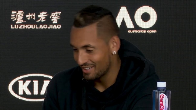 Kyrgios responds stroppily to questions about Tomic and the Davis Cup