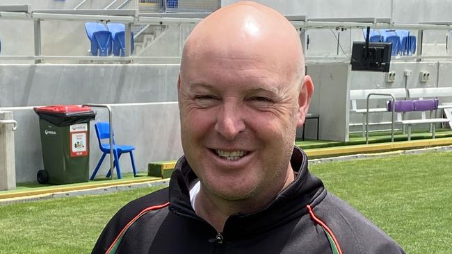 Cricket Tasmania chief executive Dominic Baker with a pink ball after it was announced Blundstone Arena will host the fifth Ashes Test. Picture Brett Stubbs