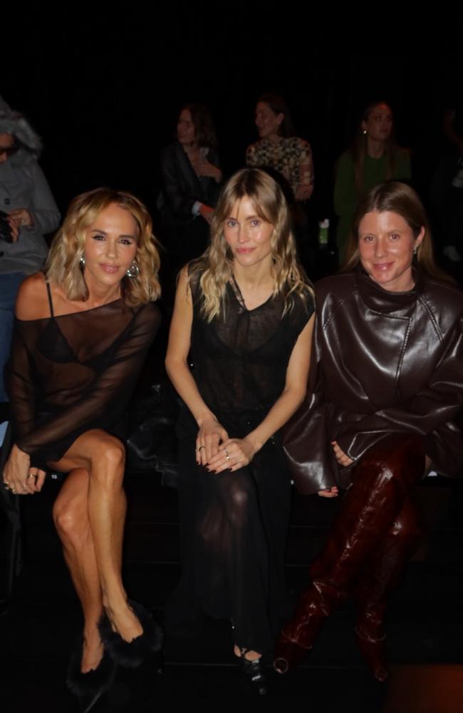 She wasn’t the only star who flashed her bra in a sheer top, with fashion entrepreneur Pip Edwards wearing a sheer dress to a show, proving the trend is taking off in Australia. Picture: Instagram/PipEdwards