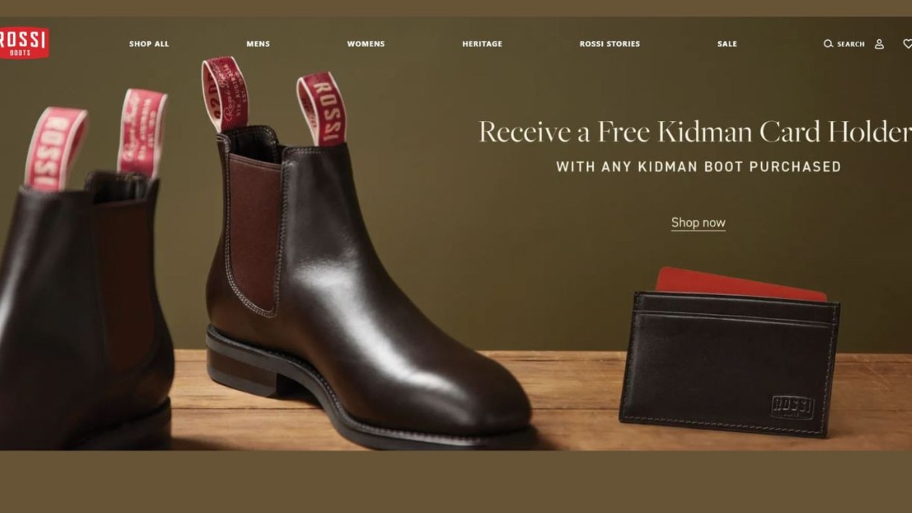 Rossi Boots owns the Kidman trademark with will serve as the launch pad for Ms Rinehart's new fashion brand.