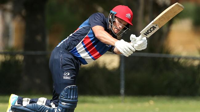 Dean Russ of Foostcray batting during Premier Cricket: Footscray v Kingston Hawthorn on Saturday, January 12, 2019, in Footscray, Victoria, Australia. Picture: Hamish Blair