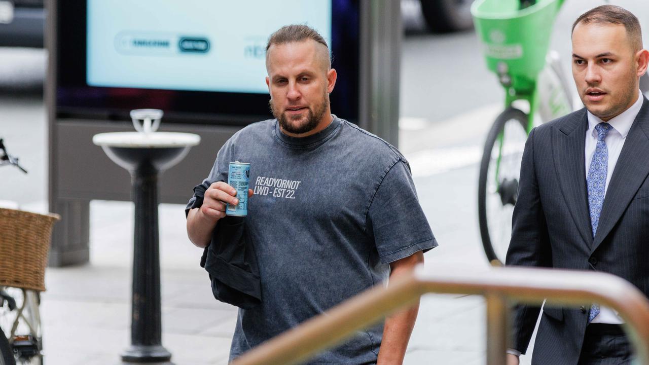 SYDNEY, AUSTRALIA - NewsWire Photos, February 6 2025. Kamal Eljamal (L) arrives at Downing Centre court house where he was taken into custody over the death of his wife. Picture: NewsWire / Max Mason-Hubers