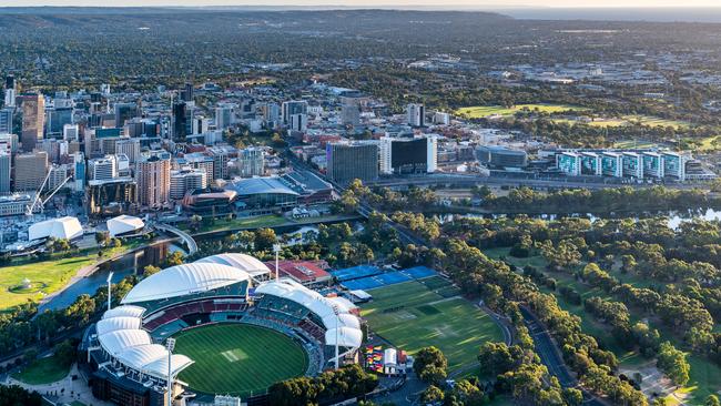 Adelaide, the third most liveable city in the world according to the study. Picture: Adelaide Airborne Photography