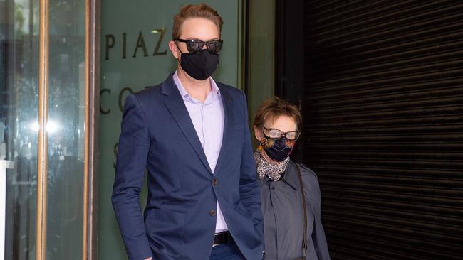 Paul Douglas Frost (left) is seen leaving the Downing Centre courts in Sydney. Picture: NCA NewsWire/Bianca De Marchi