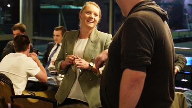 Australian cricketer Alyssa Healy at the Carlingford Waratah Cricket Club's presentation night. Picture: Matthew Chia