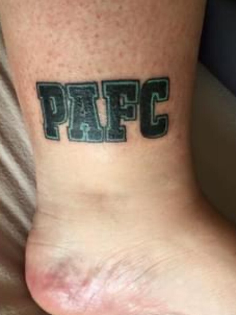 Port Adelaide tattoo: Tracey Dowdell