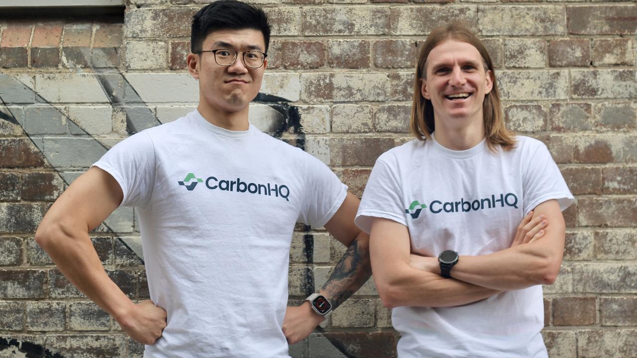 Carbon HQ chief executive Allen Fan and chief technology officer Eugene Datsky. Picture: Supplied