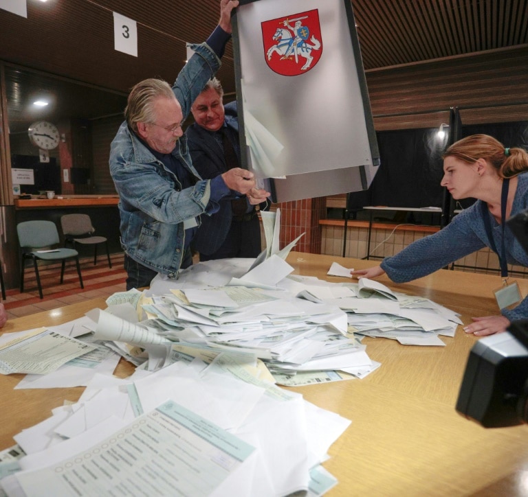 Lithuanians vote in runoff as centre-left tipped to take power