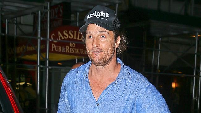 EXCLUSIVE: Matthew McConaughey looks surprising overweight while arrives at Bistro Milano