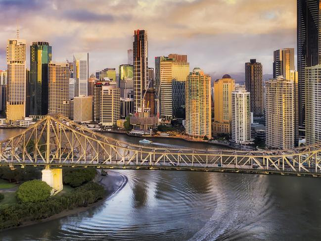 Developing Queensland - Brisbane skyline.