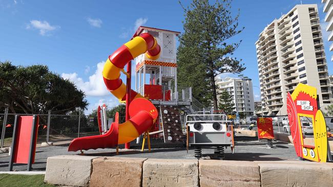 The cheerful new playground at Rainbow Bay. Picture: Glenn Hampson.