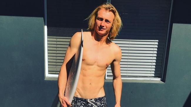 Professional surfer Tate Robinson was. Picture: Instagram