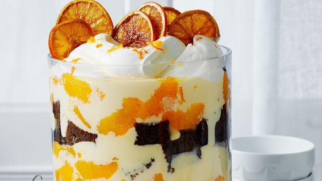 Gingerbread and orange trifle.