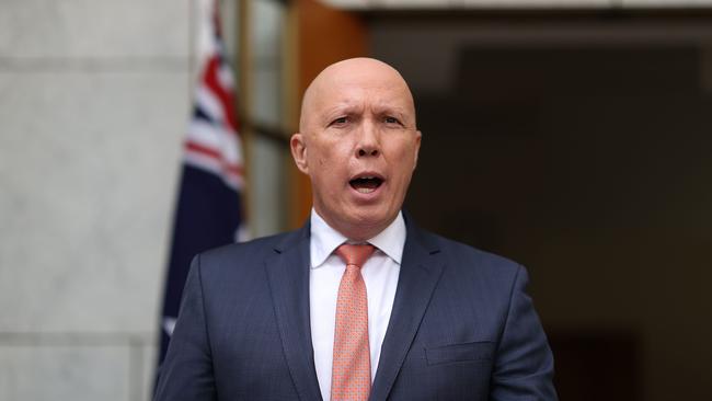 Defence Minister Peter Dutton said the deal was key to protecting Australia against the rising risk within the Indo-Pacific. Picture: NCA NewsWire / Gary Ramage