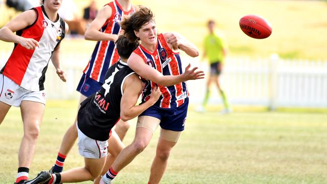 QAFL colts footy between Wilston Grange and Morningside QAFL Colts. Saturday June 3, 2023. Picture, John Gass