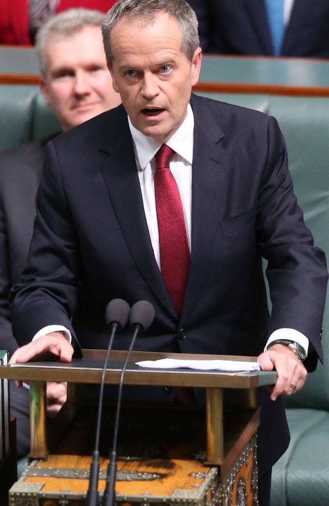 Bill Shorten wants to legislate to protect Medicare and for marriage equality within 100 days of a Labor government. Picture: Ray Strange