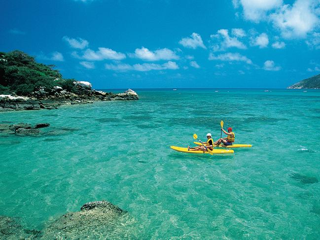 Sea kayaking around the island.